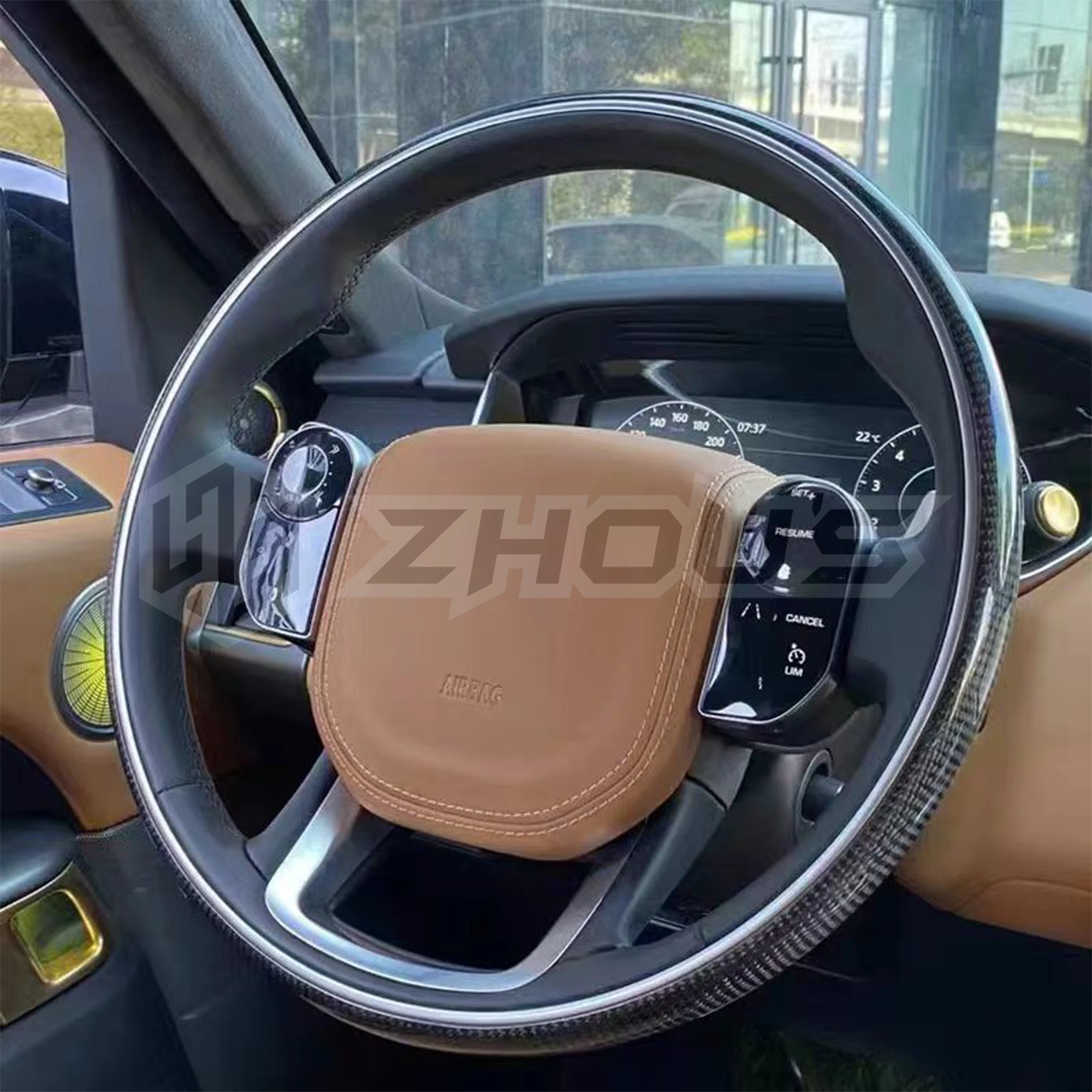 Car Interior Accessories Glossy Black Replacement Steering Wheel Shift Paddles For New Range Rover Interior Upgrade
