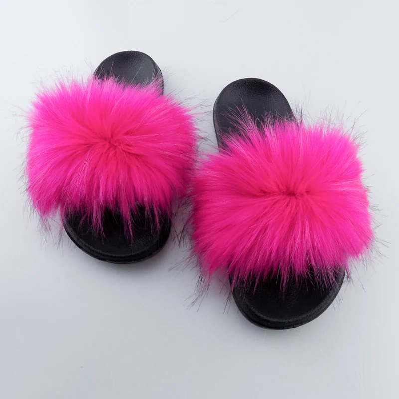 wholesale fashion fur house slides slipper mink fur slippers