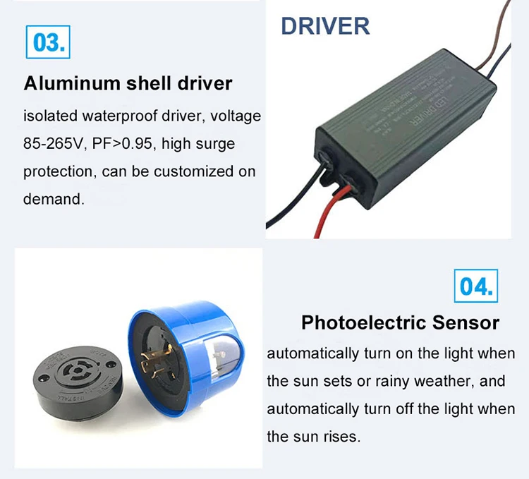 Fotocelda Street Led light Manufacture China Lampara led de calle 200W With Photocontrol AC85 265V Street lights Photocell