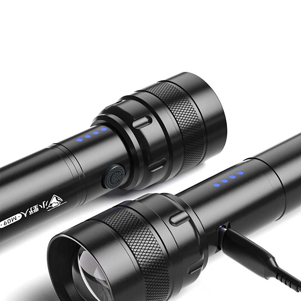 Mini Flashlight LED Rechargeable, 3 Modes Portable Tactical Flashlight for Camping Outdoors Home Battery For Free