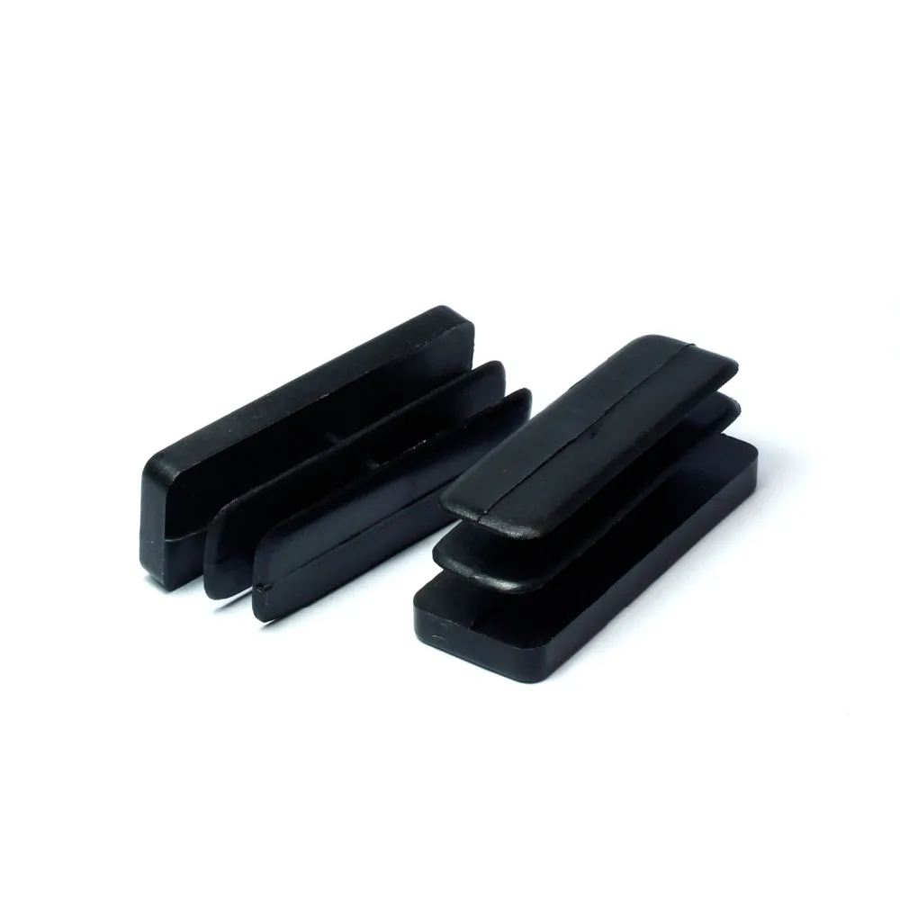 Injected Molded Custom 20Mm 25Mm 30Mm Aluminium Square Plastic Tubing Plug Plastic Square Pipe End Caps Tubing Insert Plugs