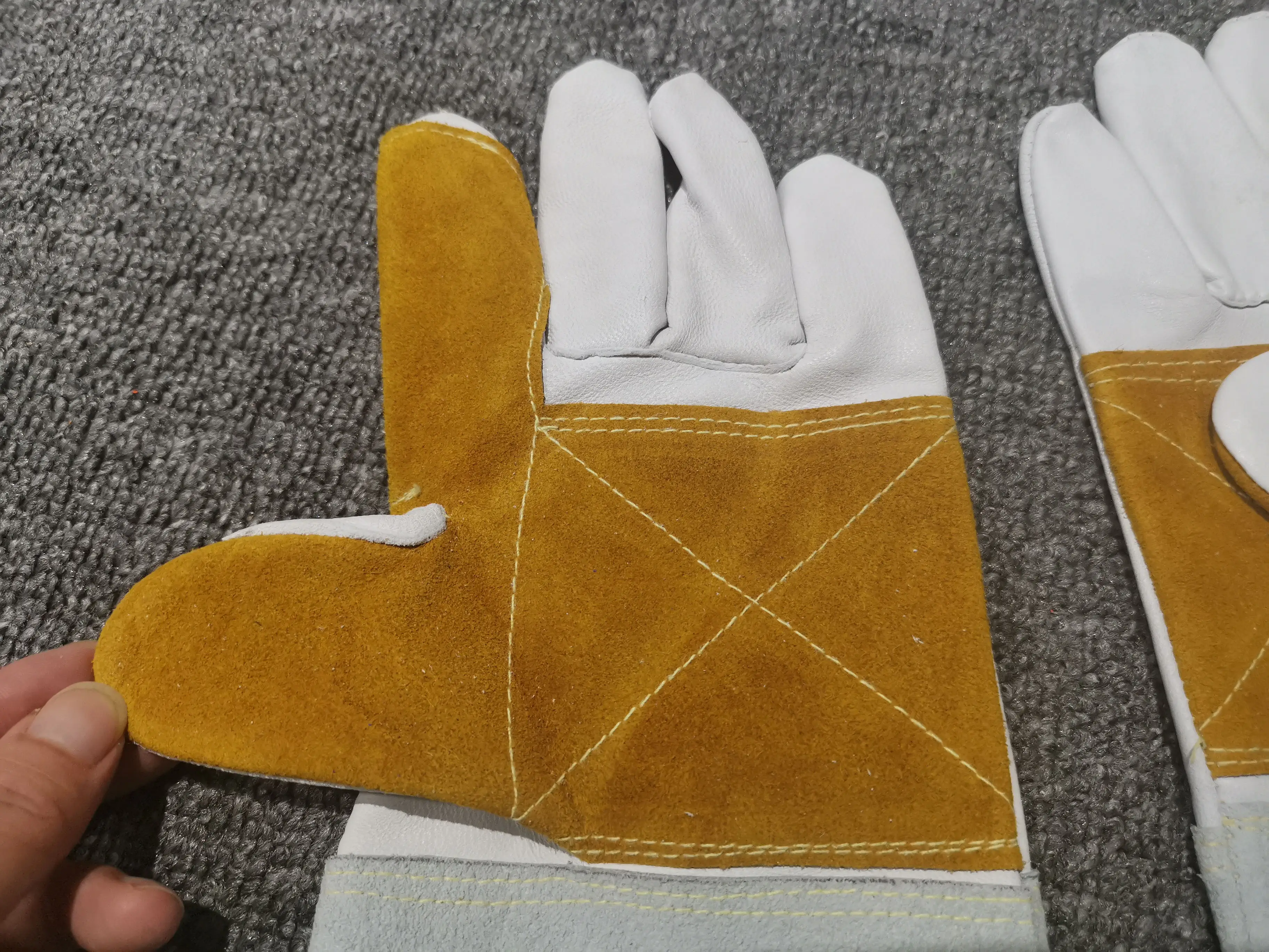 Reinforced Palm Tig Welding Gloves  Long Sleeve Leather Tig Welding Welder Gloves