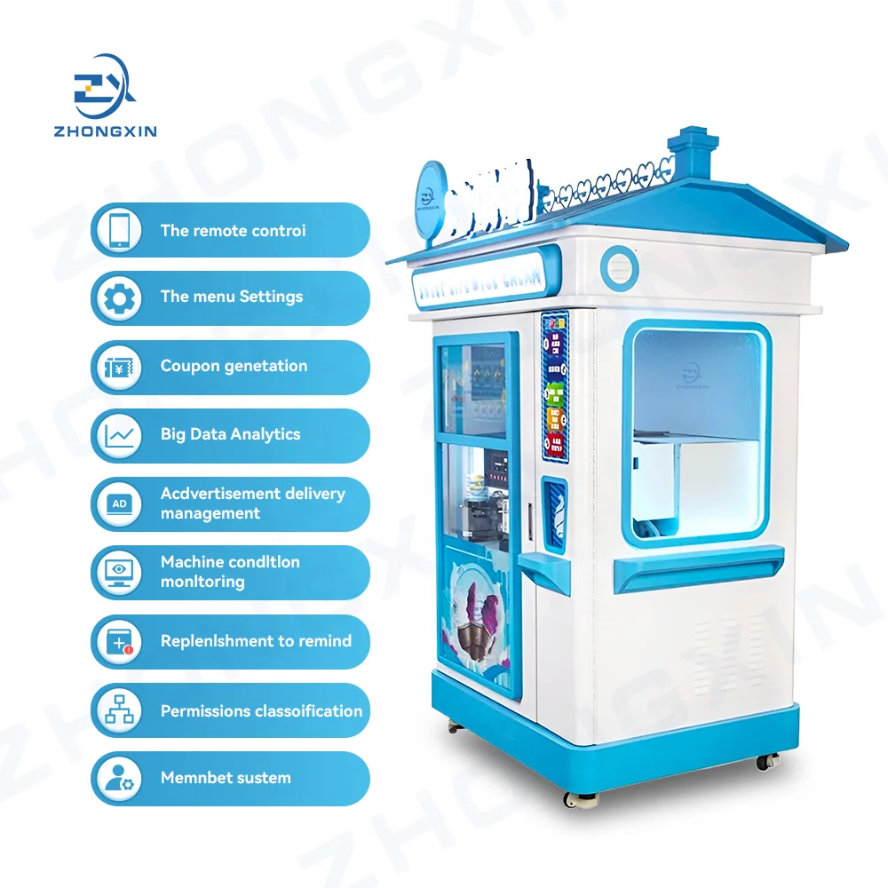 Chinese Factory Customizes Multi Languages Vending Machine For Ice Cream
