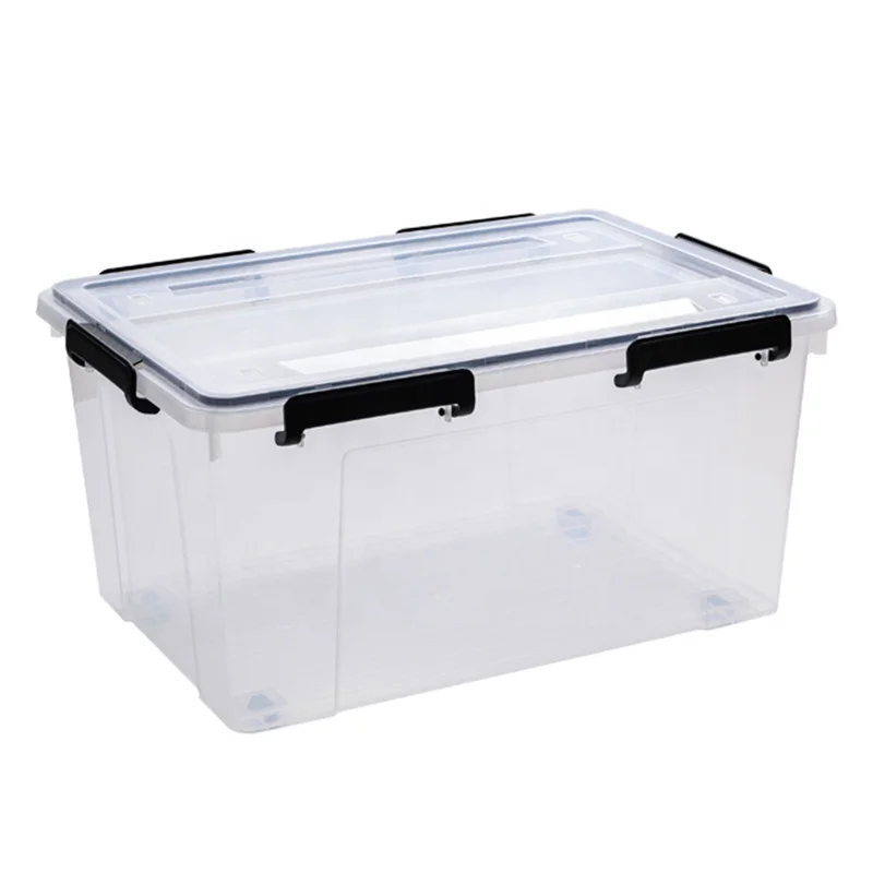 big transparent plastic storage bins airtight keep fresh container box waterproof