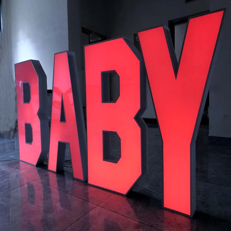 HS Sign Custom  wedding decoration Color led numbers  Lights BABY neon marquee letters For  Birthday Party