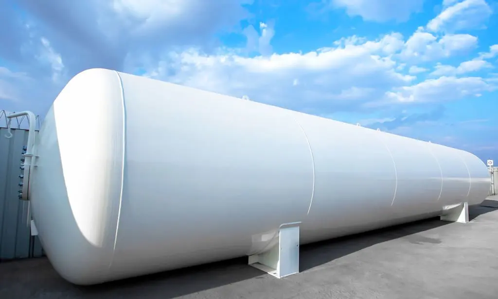 Horizontal 15 m3 propane liquefied gas bullet tank for sale