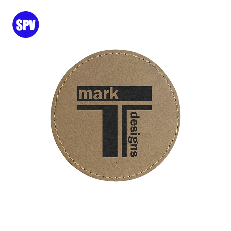 Custom Embossed Clothing Brand Patch PU Logo Leather Patches for Jeans