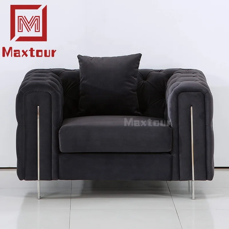 Hot design big sectional 1+2+3 seaters couch living room stainless steel legs high grade 1+1+3 velvet buttons sofas sets