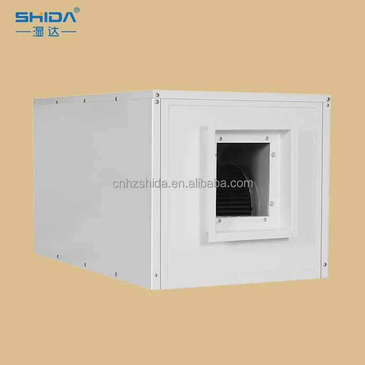 60L High Quality Basement Growroom Ceiling Mounted Indoor Greenhouse Ducted Air Dryer Basement Workshop Industrial Dehumidifier