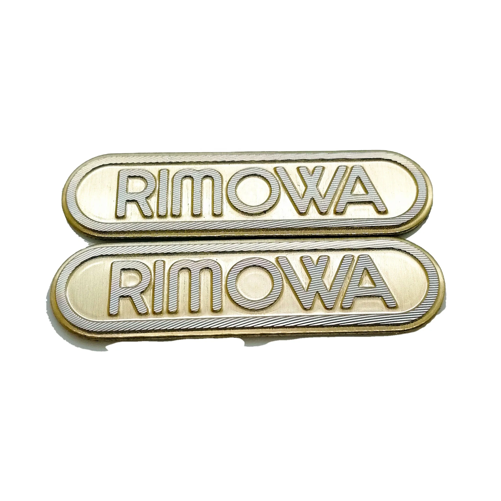 
Europe style gold Oxidized metal brand logo label 
