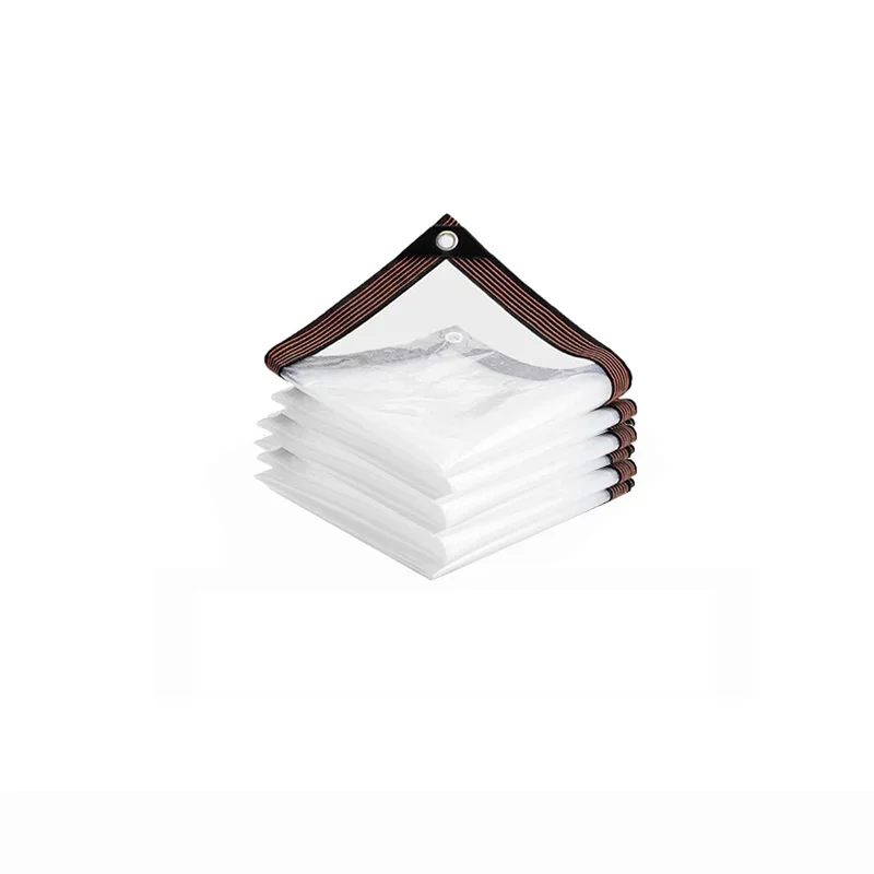 Plastic film, transparent, thickened, edge wrapped, perforated, rainproof, waterproof, windproof film, rainproof cloth