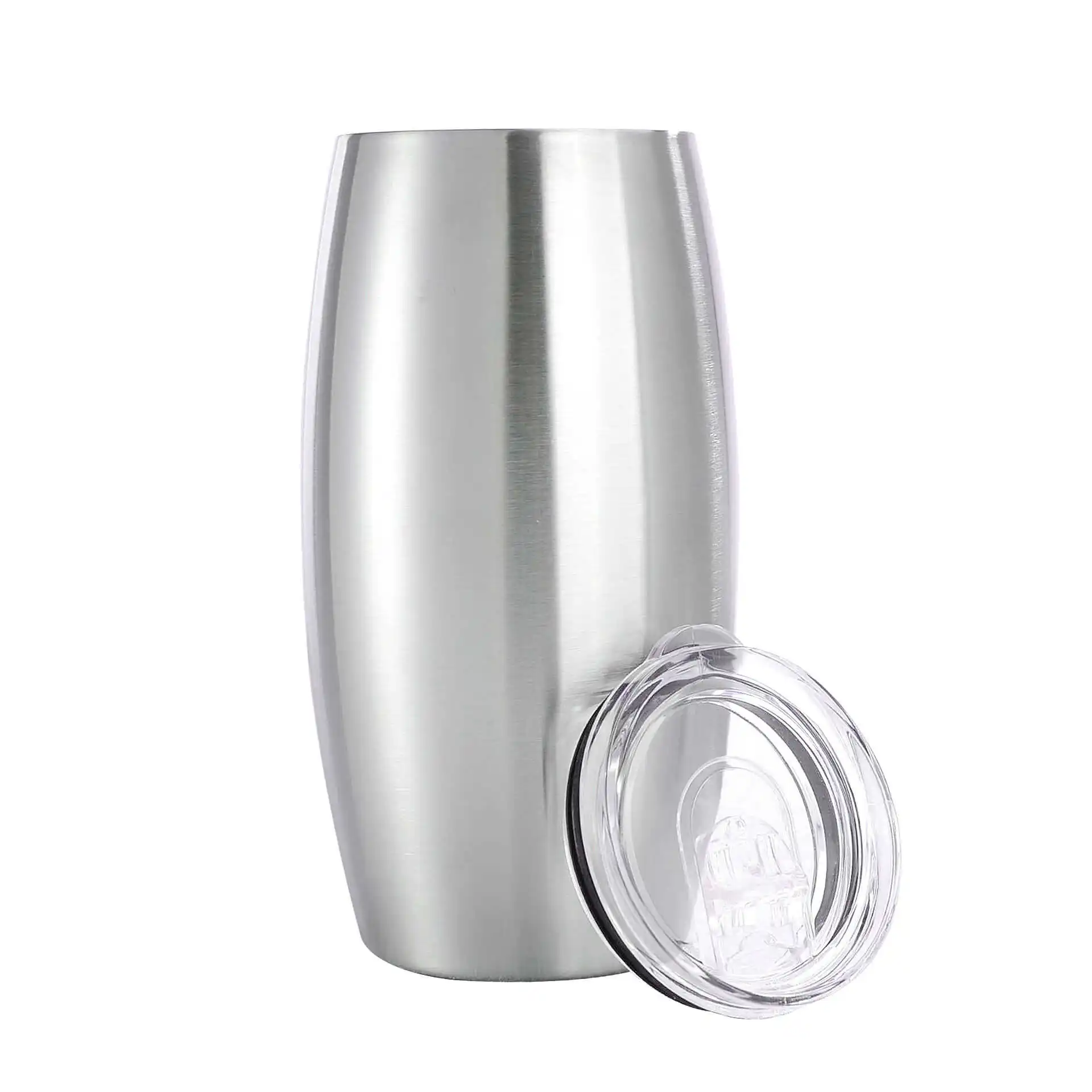 25oz Football Drum shape wine tumbler with lid Coffee cup 304 stainless steel Double wall vacuum insulated Travel mug