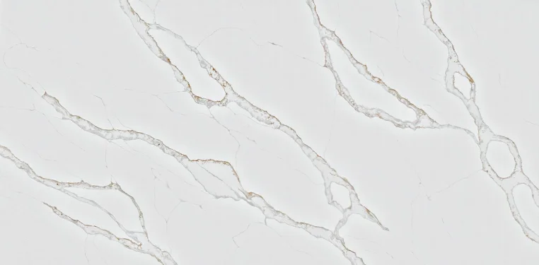 Calacatta Golden Dream White Quartz Artificial Stone Jumbo Size 3200*1600 Modern Surface Kitchen & Work Tops Vanity & Table Tops