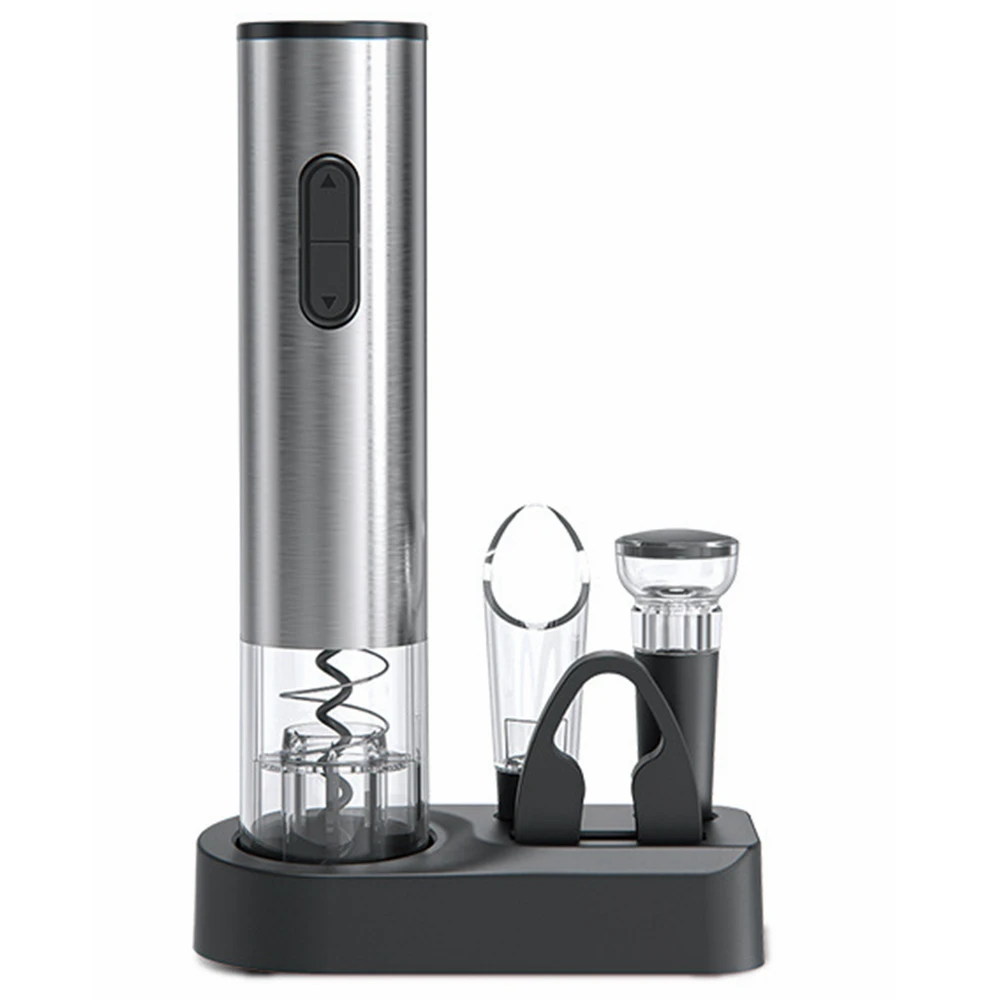 Custom logo Dry battery electric wine bottle opener gift set
