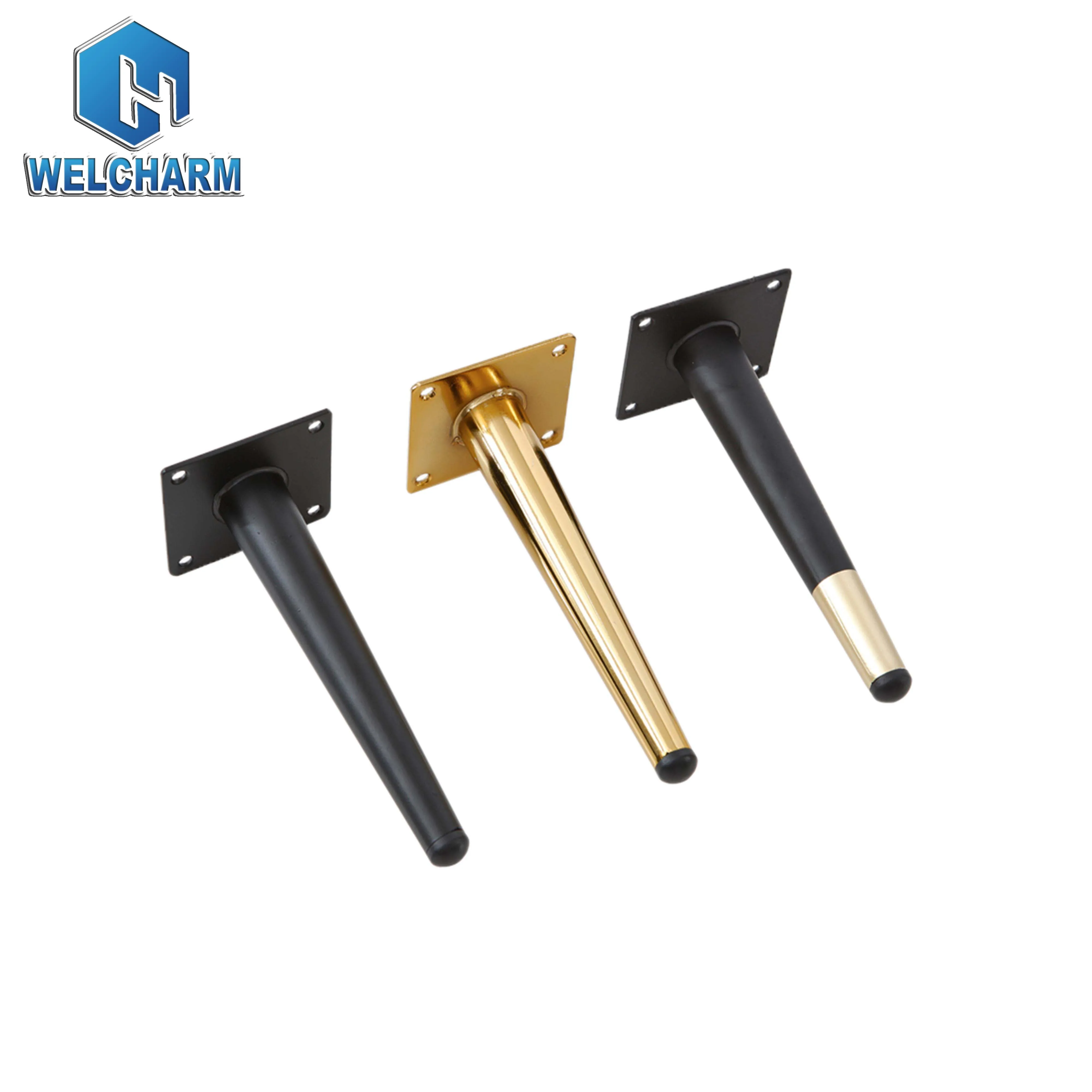 Hot Selling Table Leg Gold Conical I Shaped Furniture Modern Bedside Stool Metal Coffee Table Foot Steel Luxury Iron