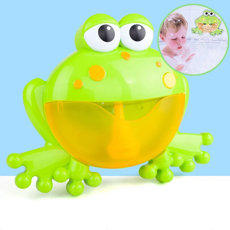  Baby Bath Toys Bubble Shower Frog Machine Cartoon Cute Kids Automatic Maker Blower Bathtub Gift 12 Funny Songs Musics