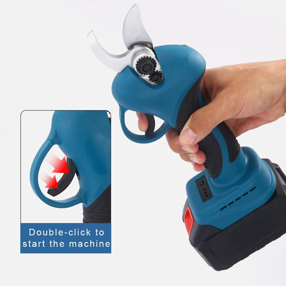 21V 25mm Handheld Cordless Electric Pruning Shears Power Tree Branch Pruner & Secateurs with Cutting Diameter Clipper