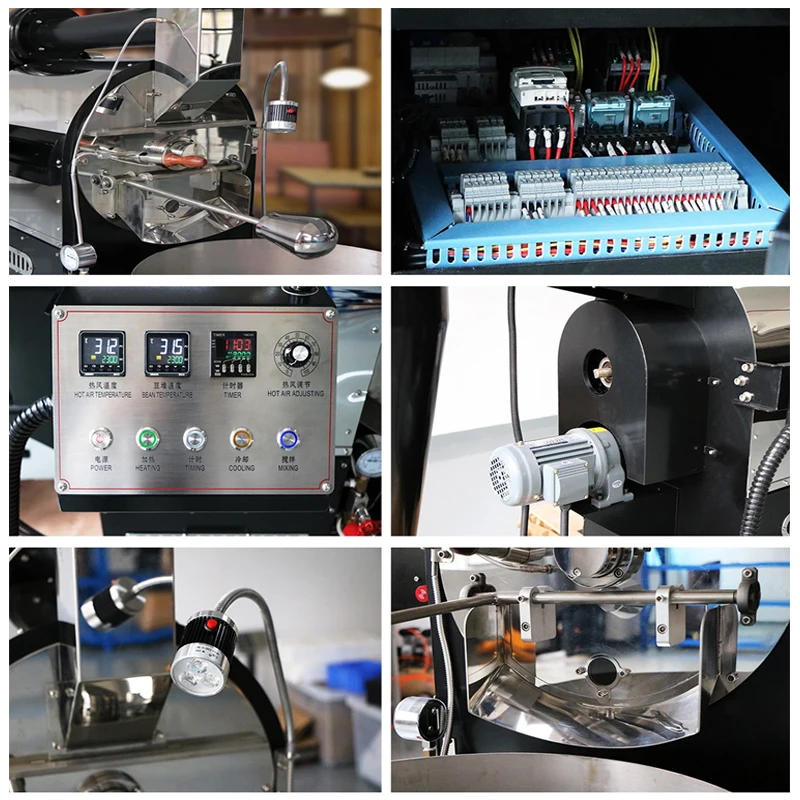 CE Certified  Coffee Roasting Machine 6kg 10kg 15kg PID Master Roaster Price Gas electric Coffee Roaster Price For Sale