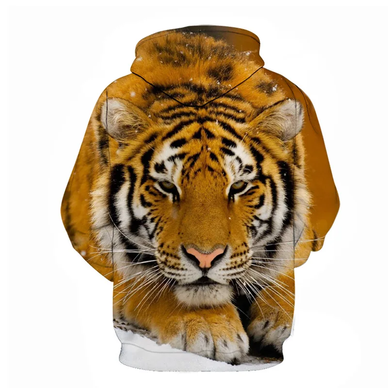 Three - dimensional realistic tiger king pattern 3D Sublimation Sweater