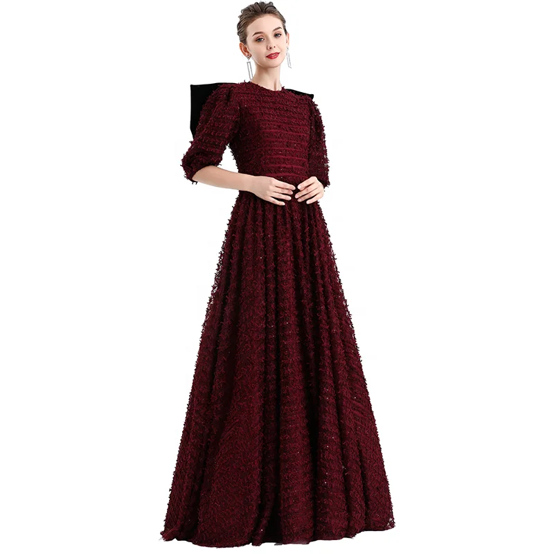 D132 custom odm oem low moq white elegant High Quality Fashion Elegant lace Evening prom Gown Dress for girl women lady