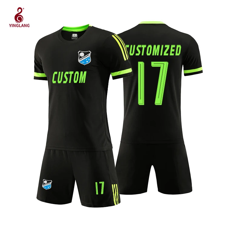 Wholesale Men Football Shirts Soccer Wear Uniform Football Jersey Custom Soccer Jersey Set Kids Soccer Wear