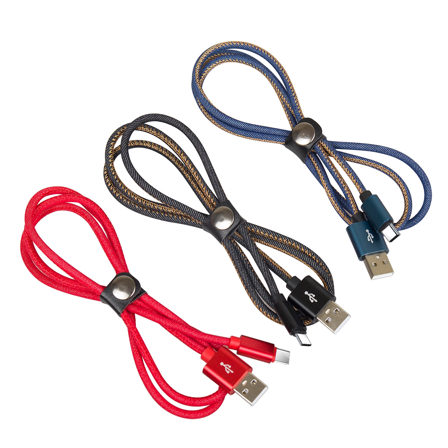 
New denim jean braided usbc to cable usb type c cable 30 