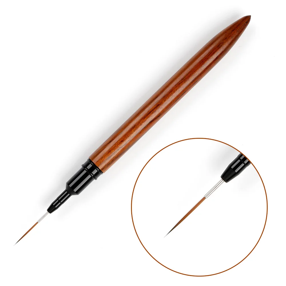 BQAN Private Label Custom Logo Nail Art Brushes Wooden Handle Nail Liner Brushes Nail Painting Aquarell Builder Gel Brush