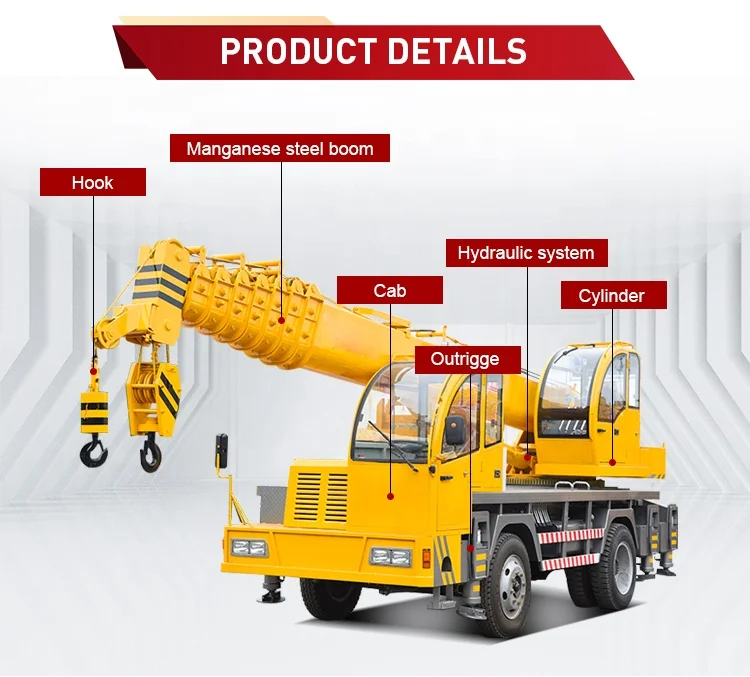 Factory price 16 tons self-made crane straight arm hydraulic stiff arm homemade crane