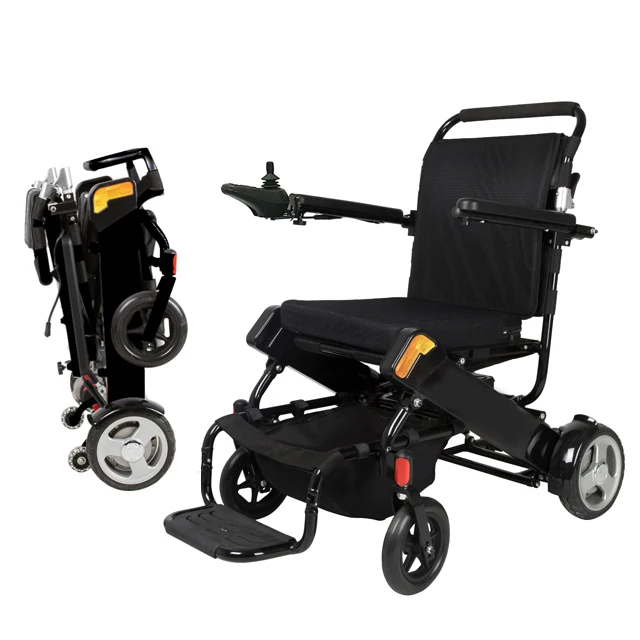 
Lightweight portable folding electric wheelchair handicapped power wheel chair 