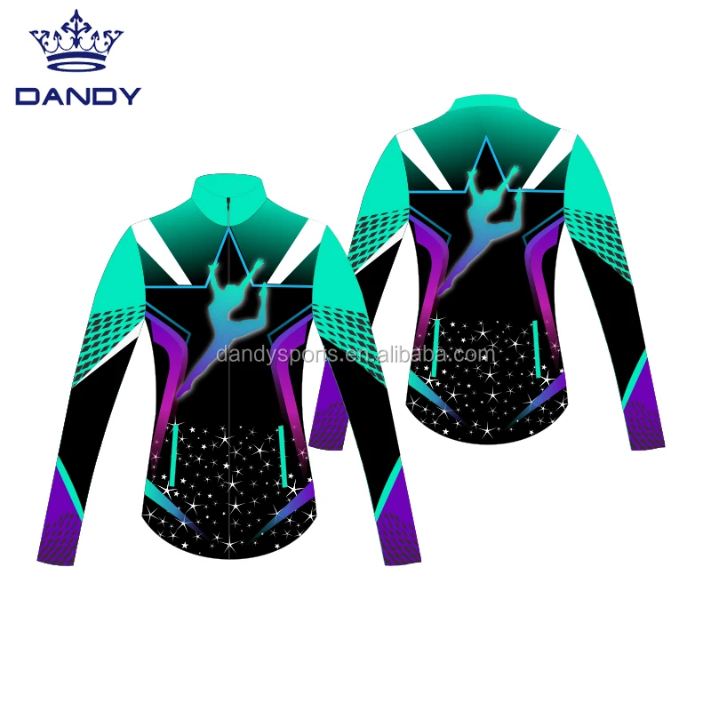 Free mock up available customizable polyester sublimated cheer jackets