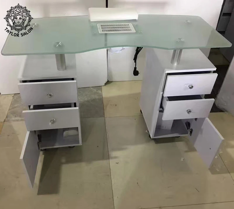 modern nail salon furniture nail manicure table with fan