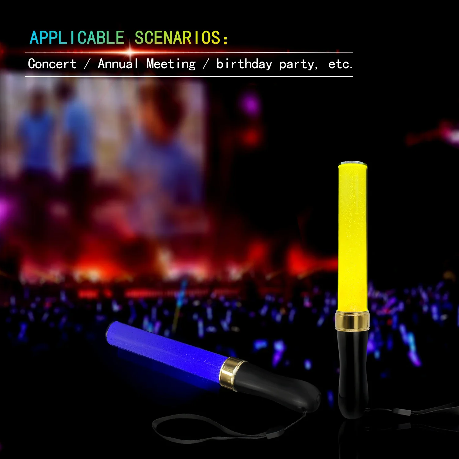Hot Selling Promotion Party Gift 15 Colors Changed Cheering Led Foam Flashlight Glow Stick For Party Concert Meeting
