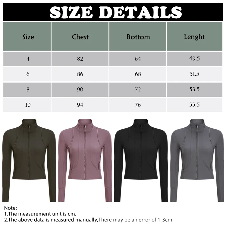 Latest Design Slim Sports Jacket Women High Collar Coat Thumb Holes 2 Pocket Design Women Sports Wear