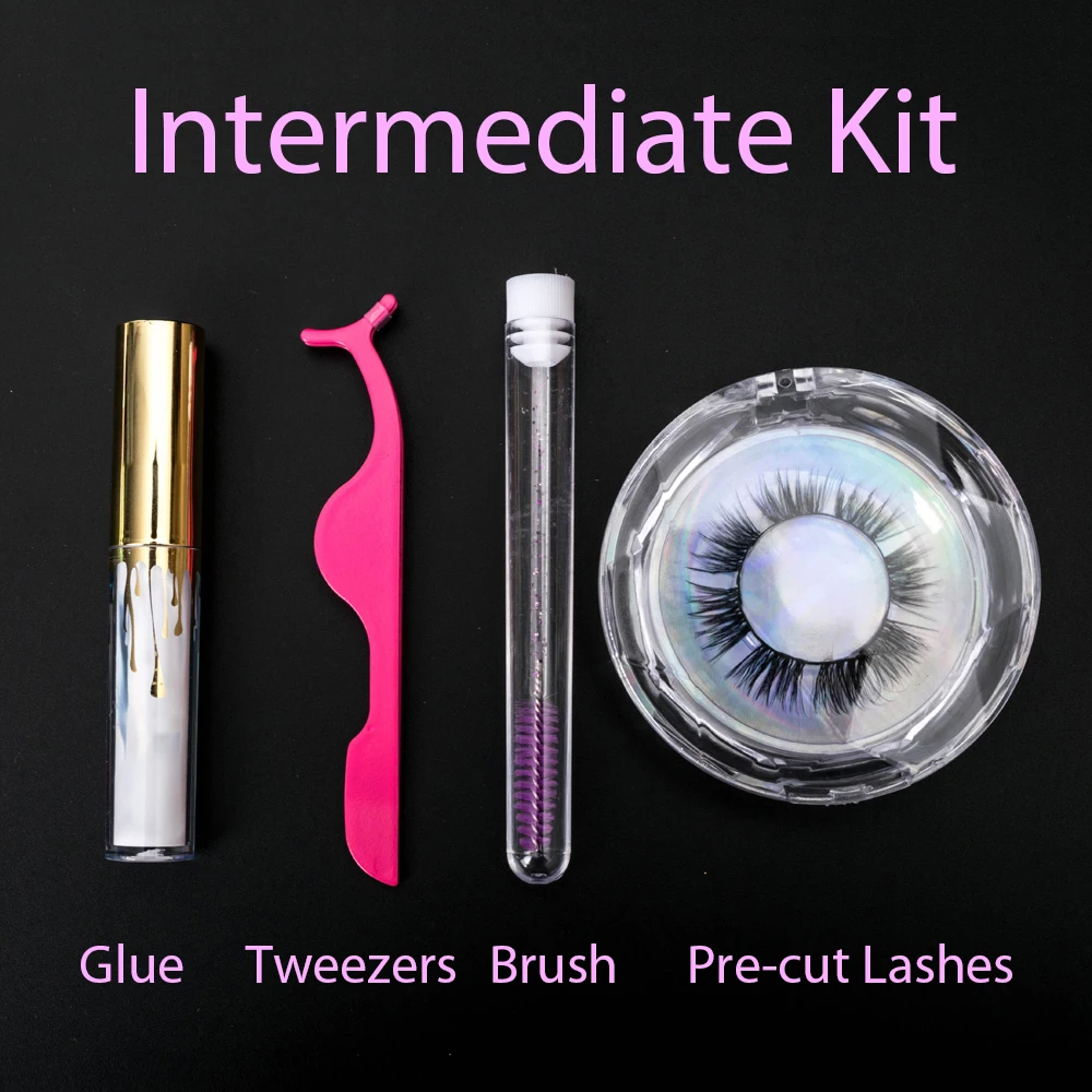 Yiernuo Pre-cut lash kit Self-Application Diy Lash Kit Private Label Eyelash Cluster  Segmented Diy Lashes Extension suit