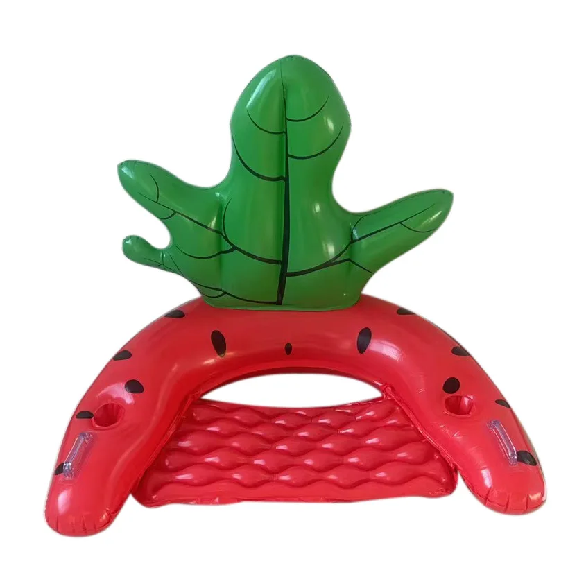 New Design Inflatable Water Floating Row Fruit Thickened Pvc Floating Lounge Pool Chair