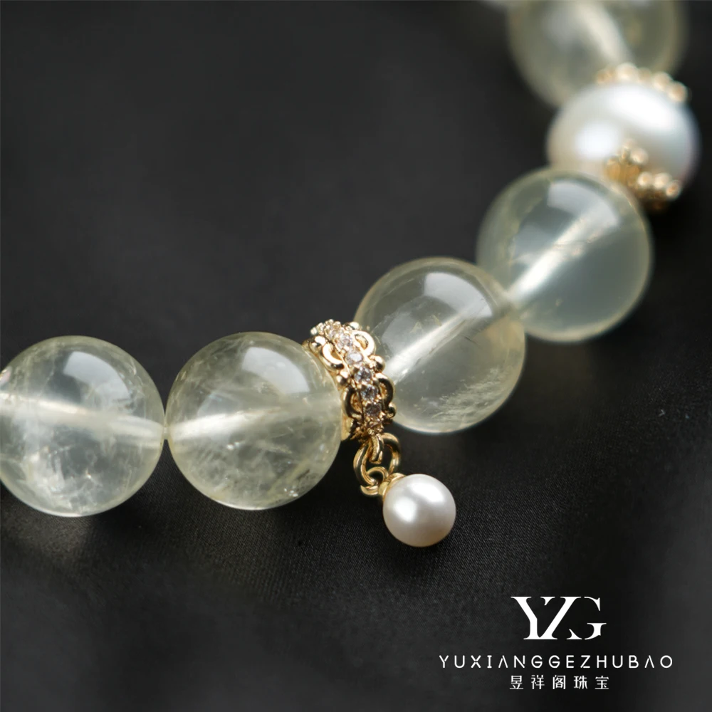 YXG Light Luxury Natural Crystal Beaded Bracelet Romantic DIY Design Lucky Crystal JewelryBracelet  For Women Engagement