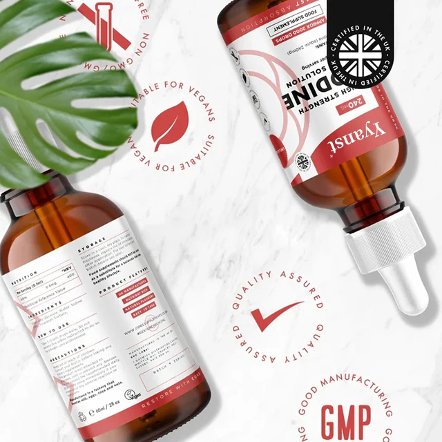 OEM/ODM Organic Thyroid Health Metabolic Support IODINE Drops Healthy Hair Nails Soothe Dry Skin IODINE Supplement