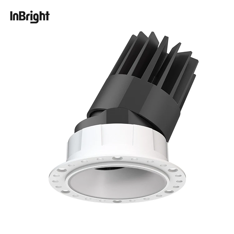 Aluminum Ceiling Anti Glare Spotlight 8W 18W 25W Trimless Adjustable LED Recessed Spot Light