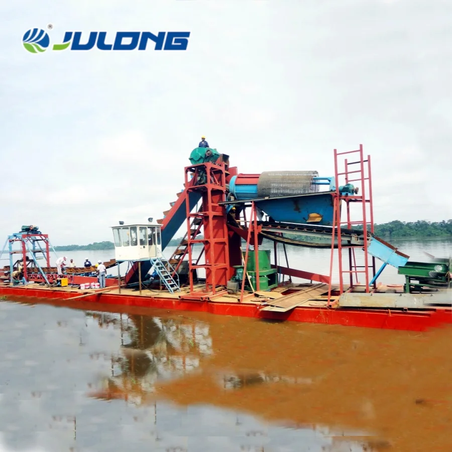 JULONG 150 m3/h China Sand Dredging Bucket Chain Dredger Low Price for Sale