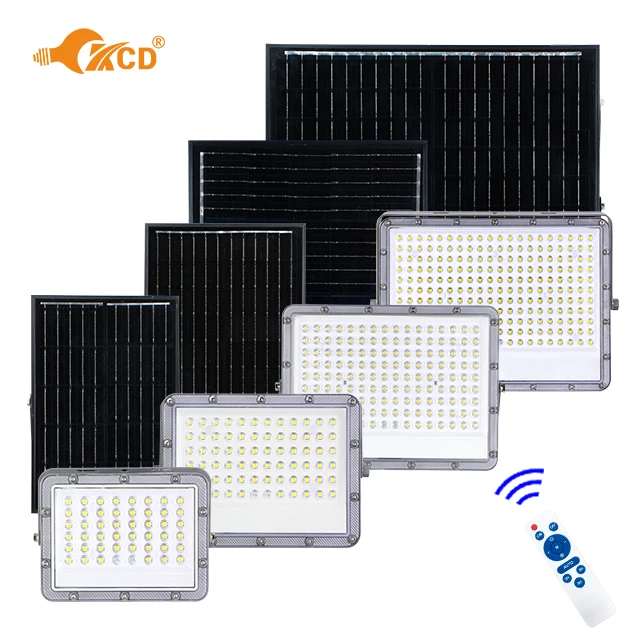 KCD 200w 300w 500w 1000w 2000w Stadium Solar Flood Lights Outdoor Monocrystalline Solar Floodlights With Motion Detector