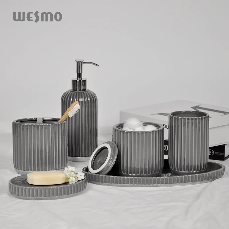 Modern European Noble and Elegant Style Household Ceramic Bathroom Sets Luxury Bathroom Accessories for Hotels home