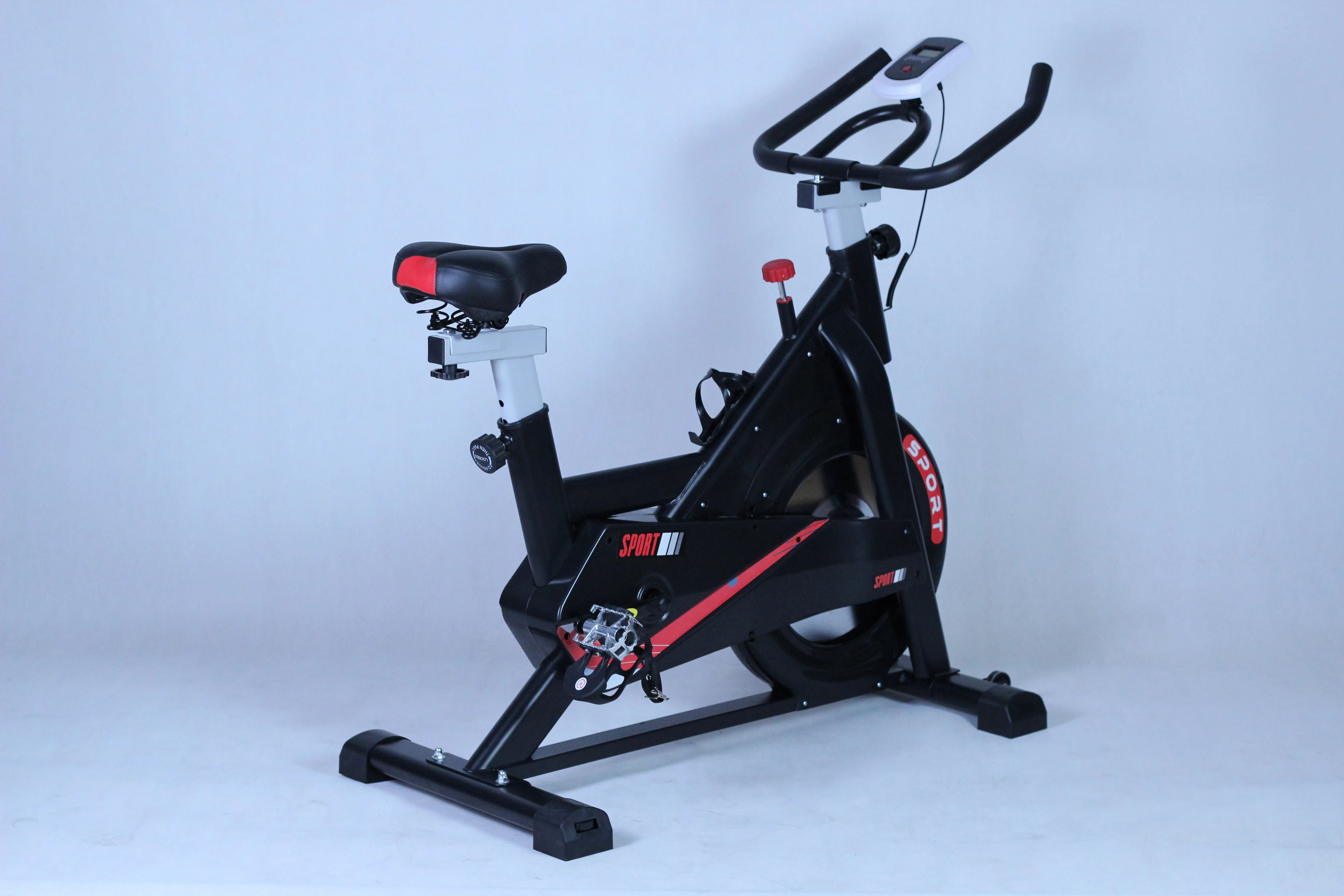 Ergonomic Static Indoor Spin Bike with LCD Display Silent Stationary Sport Bicycle for Home Gym Use Made of Steel