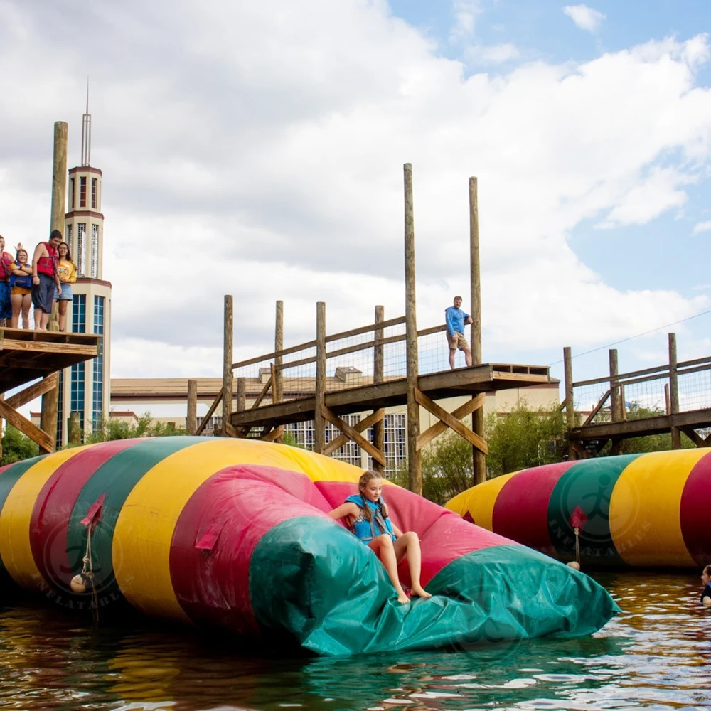 Customized Size Inflatable Catapult Blob Launch Pillow Water Blob Trampoline jump Tower Rental Amusement Blob For Water Park