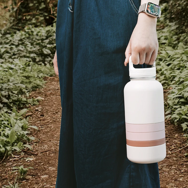 Переносная Герметичная Бутылка Для Воды для собак дорожная миска 304 из нержавеющей стали с кормушкой кошек и