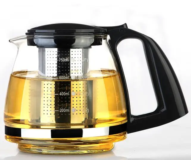 Most Popular Food Grade Tea Kettle Tea Pot with Stainless Steel Infuser Glass Free Coffee & Tea Sets 1 Position,1 Color Printing