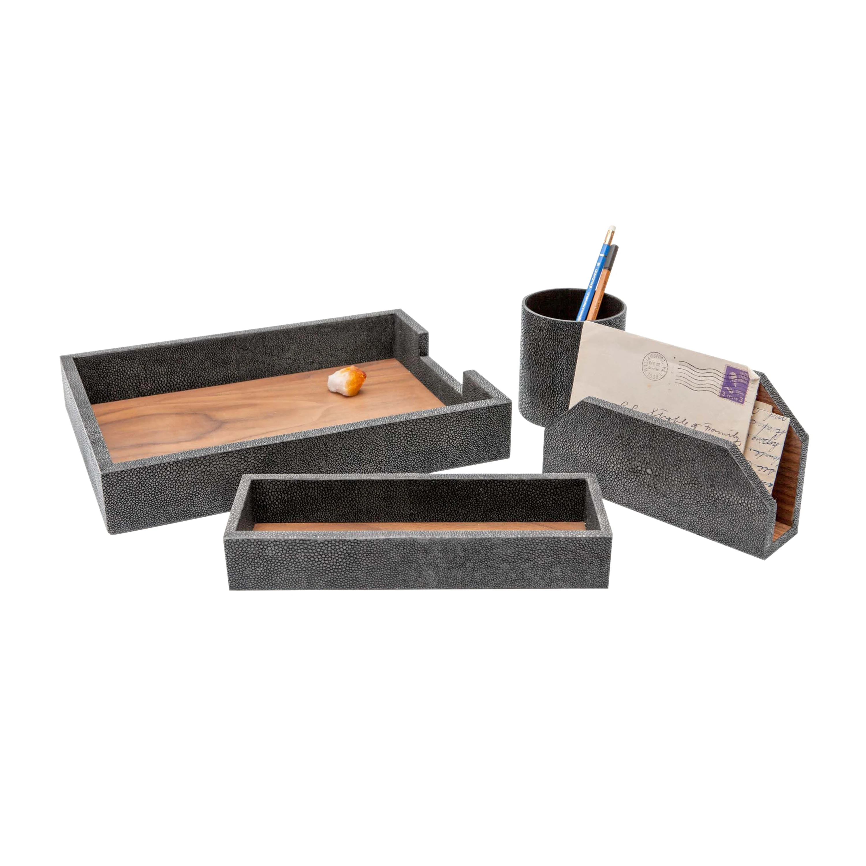 Pu Leather Perle Fish Texture Office Stationary Accessories And School Supplies Stationery Stationaries Set Supplies