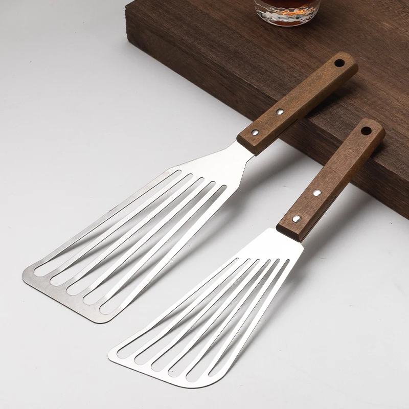 Набор шпателей из нержавеющей стали с деревянной ручкой