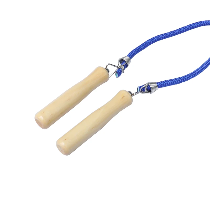 training fitness accessory skipping rope with solid wooden handle