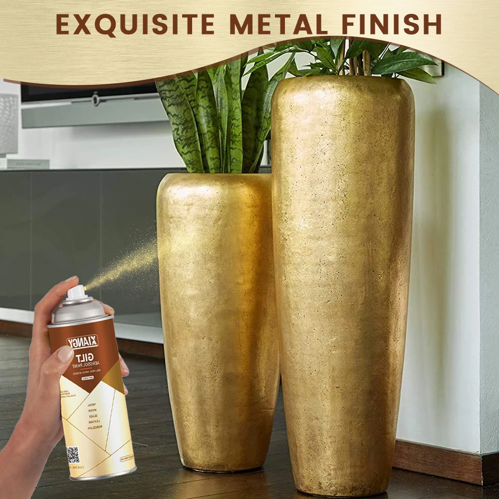 Factory Fast Drying mirror gold-plated aerosol paint special metallic pigments Super Gold Spray Paint