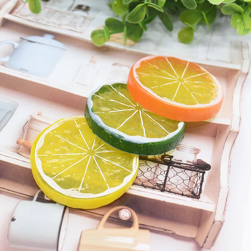 Wholesale Simulated PVC Lemon Fruit Plastic Slices For DIY Home Kitchen Decoration
